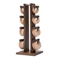 Набор гантелей с подставкой NOHrD Swing Turm 13209 (Орех)