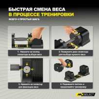 Гантели наборные MX SELECT Evo MX55 (рифленая стальная рукоять)