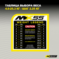 Гантели наборные MX SELECT Evo MX55 (эргономичная прорезиненная рукоять)