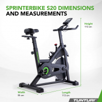 Вертикальный велотренажер TUNTURI Cardio Fit S20 Sprinter Bike