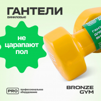 Гантели для аэробики виниловые BRONZE GYM  2 кг (пара)
