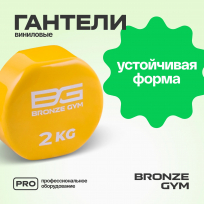 Гантели для аэробики виниловые BRONZE GYM  2 кг (пара)