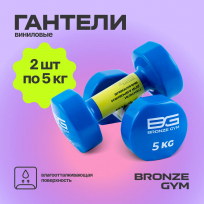 Гантели для аэробики виниловые BRONZE GYM FA-VD5 5 кг (пара)