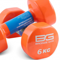 Гантели для аэробики виниловые BRONZE GYM FA-VD6 6 кг (пара)
