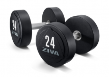 Гантели уретановые ZIVA ZVO-DBPU-1648-GY 24 кг (пара)