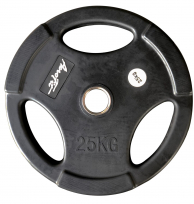 Олимпийский обрезиненный диск AEROFIT AFPLB 25 кг чёрный